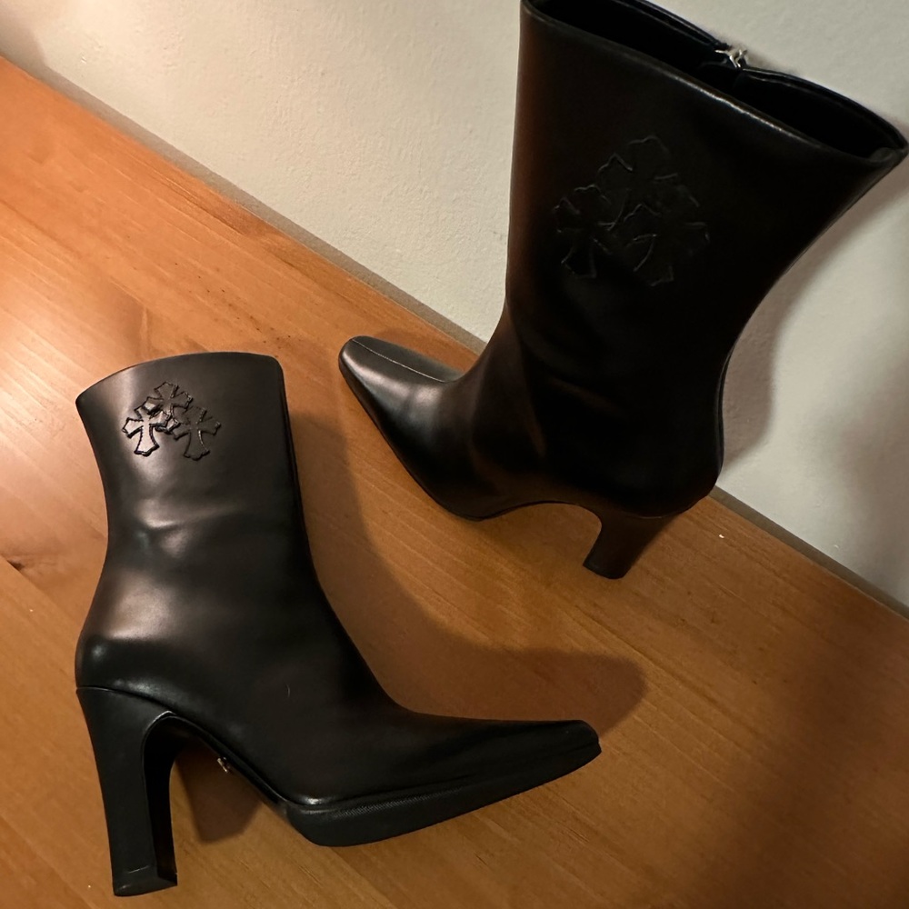 Elegant Black High Heel Boots